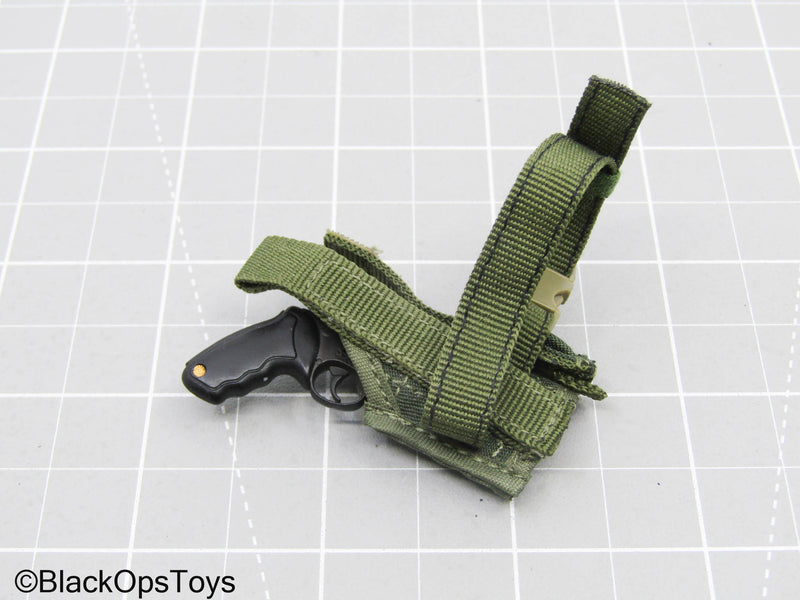 Load image into Gallery viewer, Grey Revolver w/Shotgun Shells &amp; Left Handed Drop Leg Holster
