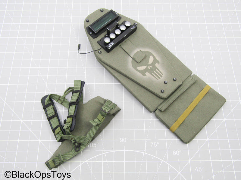 Load image into Gallery viewer, OD Green Vant VM Ballistic Shield w/Lighting System &amp; Chest Rig
