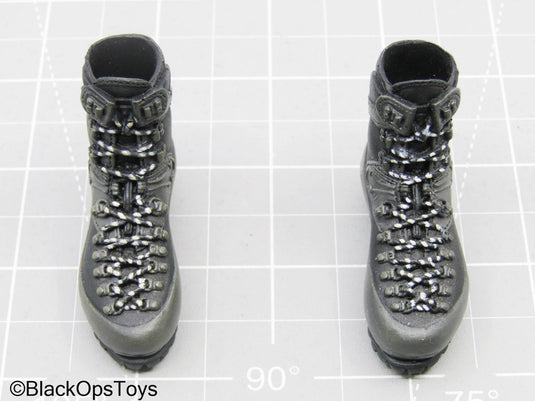 Black & Grey Combat Boots (Peg Type) (Hot Toys)