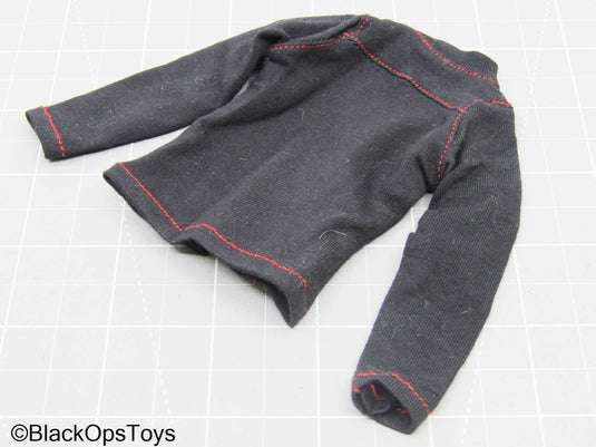 Black Long Sleeve Shirt w/Red Trim