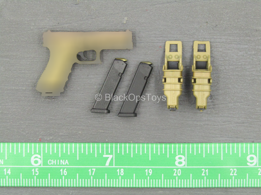 PISTOL - FDE Tan Pistol w/Fast Mag Holsters (x2)