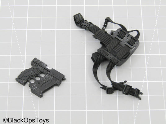 Black Modified Pistol w/ Left-Handed Drop Leg Holster (Hot Toys)