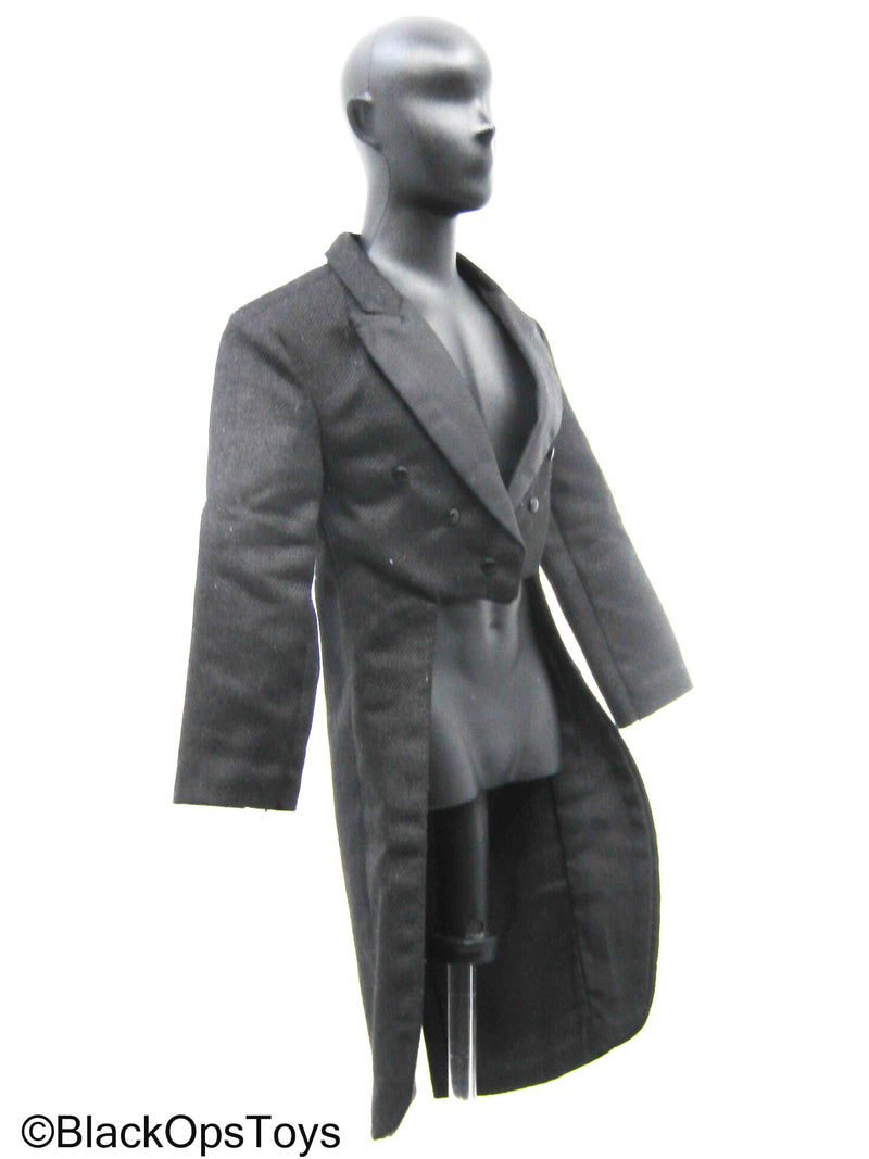 Load image into Gallery viewer, Black Tuxedo Tailcoat Jacket
