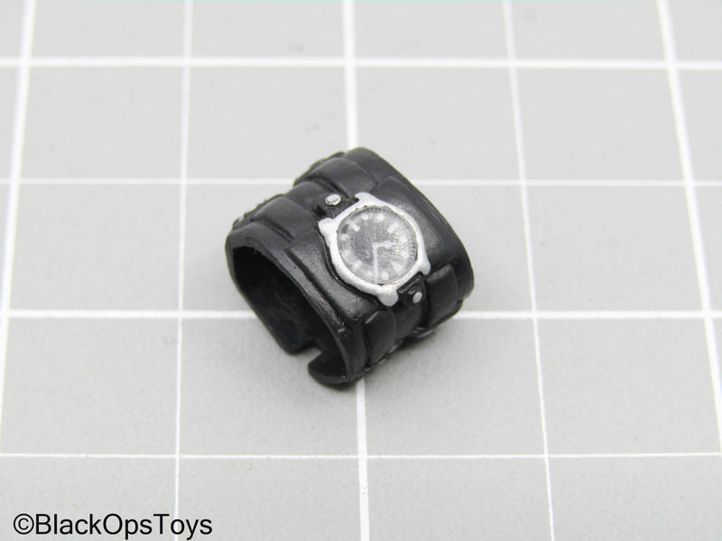 Load image into Gallery viewer, Black Wrist Cuff w/Watch
