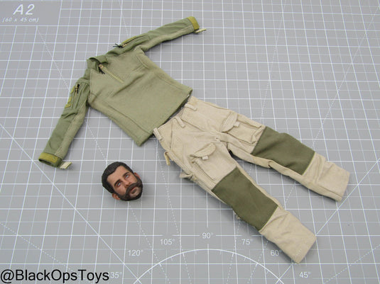 Code 627 - Green & Tan Uniform Set w/Headsculpt