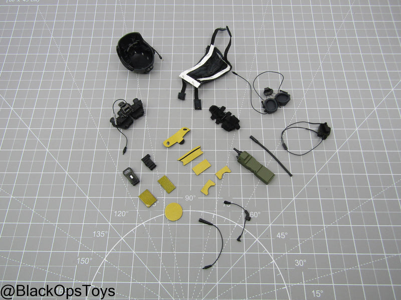 Load image into Gallery viewer, Code 627 - Black Helmet w/NVG &amp; Communications Set
