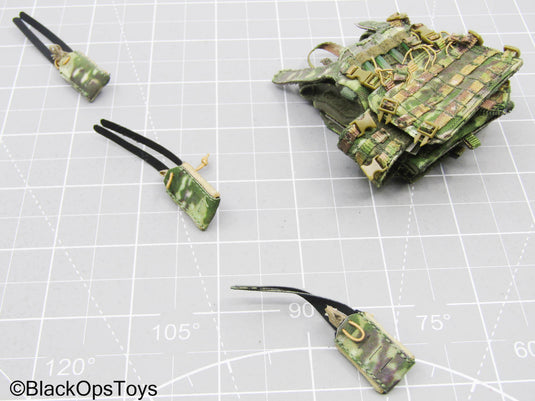 Multicam Camo MOLLE Plate Carrier w/Glow Sticks & Mag Pouch Set