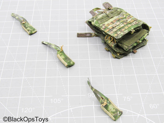 Multicam Camo MOLLE Plate Carrier w/Glow Sticks & Mag Pouch Set