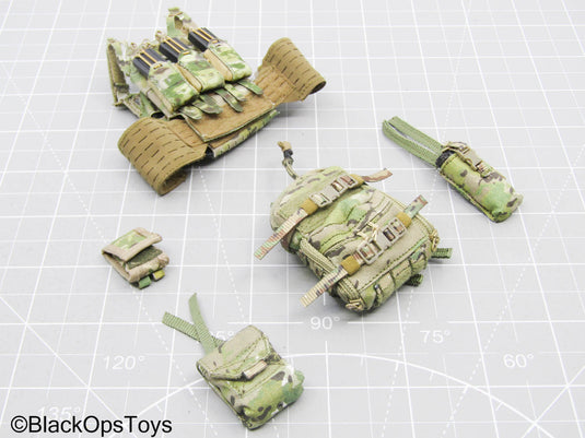 Multicam Camo Chest Rig w/MOLLE Pouch & Mag Set