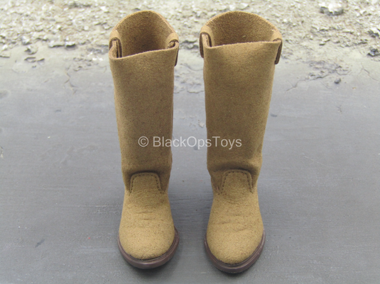 Western Gear - Tan Leather 1880's Clint Eastwood Boots (Foot Type)