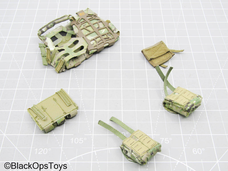 Load image into Gallery viewer, Multicam Camo Plate Carrier w/Pouch Set
