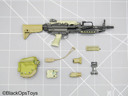 Black & Tan M249 Light Machine Gun (LMG) w/Attachment Set