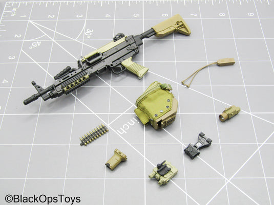 Black & Tan M249 Light Machine Gun (LMG) w/Attachment Set