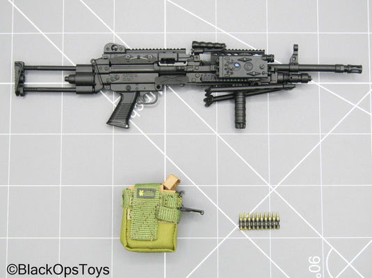 Black M249 Light Machine Gun (LMG) w/Attachment Set