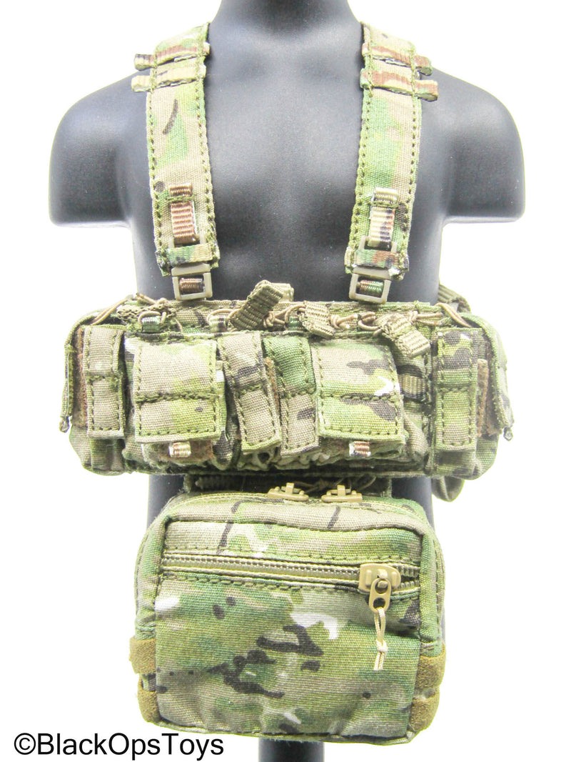 Load image into Gallery viewer, Multicam Camo Chest Rig w/Hanger &amp; Utility Pouch (Easy &amp; Simple)
