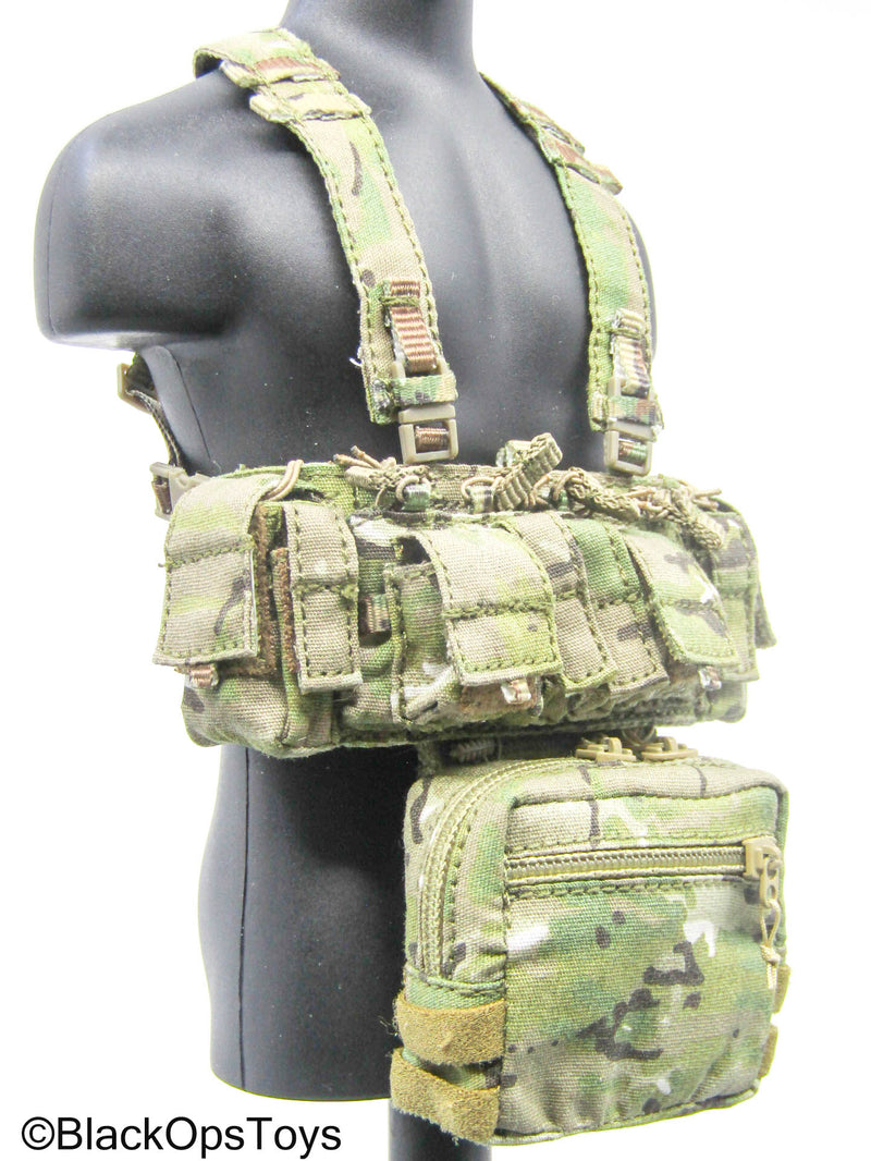 Load image into Gallery viewer, Multicam Camo Chest Rig w/Hanger &amp; Utility Pouch (Easy &amp; Simple)
