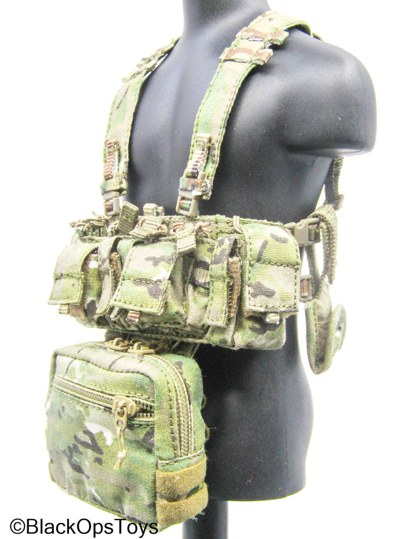 Load image into Gallery viewer, Multicam Camo Chest Rig w/Hanger &amp; Utility Pouch (Easy &amp; Simple)
