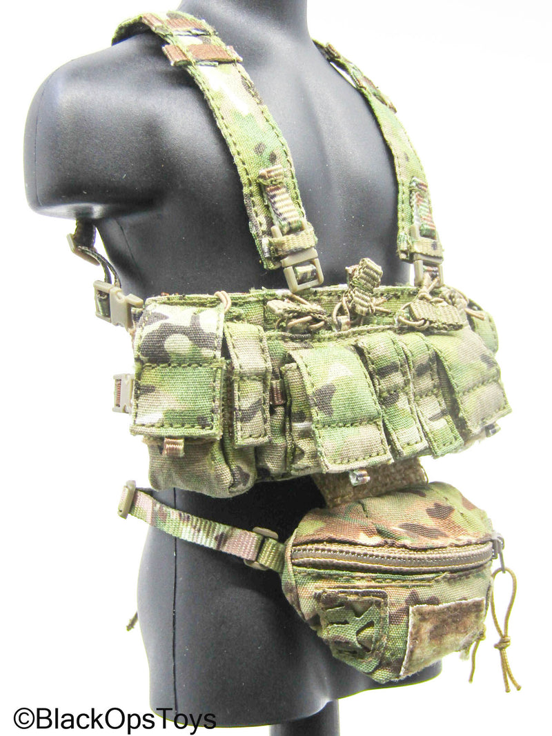 Load image into Gallery viewer, Multicam Camo Chest Rig w/Hanger Pouch
