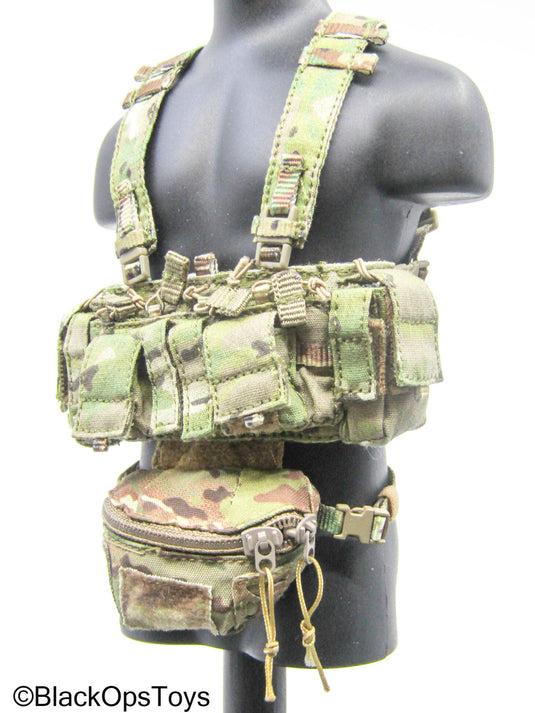 Multicam Camo Chest Rig w/Hanger Pouch