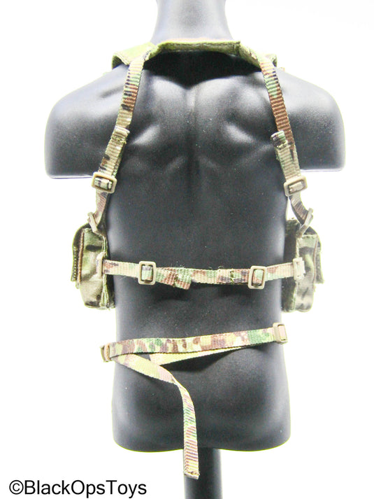Multicam Camo Chest Rig w/Hanger Pouch