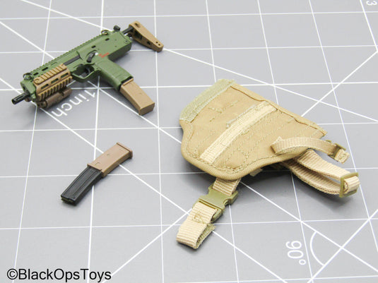 OD Green MP7 w/Attachment Set & Drop Leg Holster