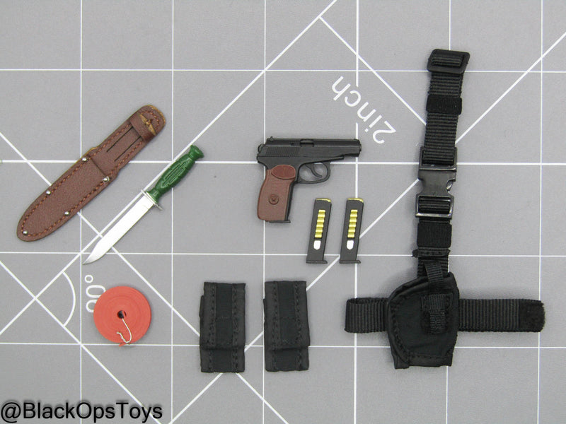 Load image into Gallery viewer, TSSN FSB Vympel - Makarov Pistol w/Drop Leg Holster &amp; Knife Set
