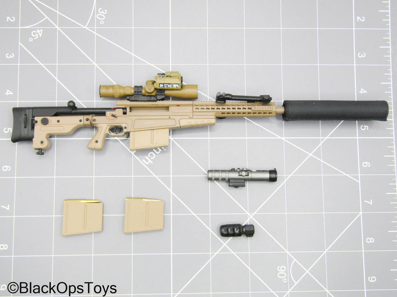 Load image into Gallery viewer, Tan .50 Cal Sniper Rifle w/Attachment Set
