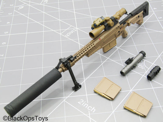 Tan .50 Cal Sniper Rifle w/Attachment Set