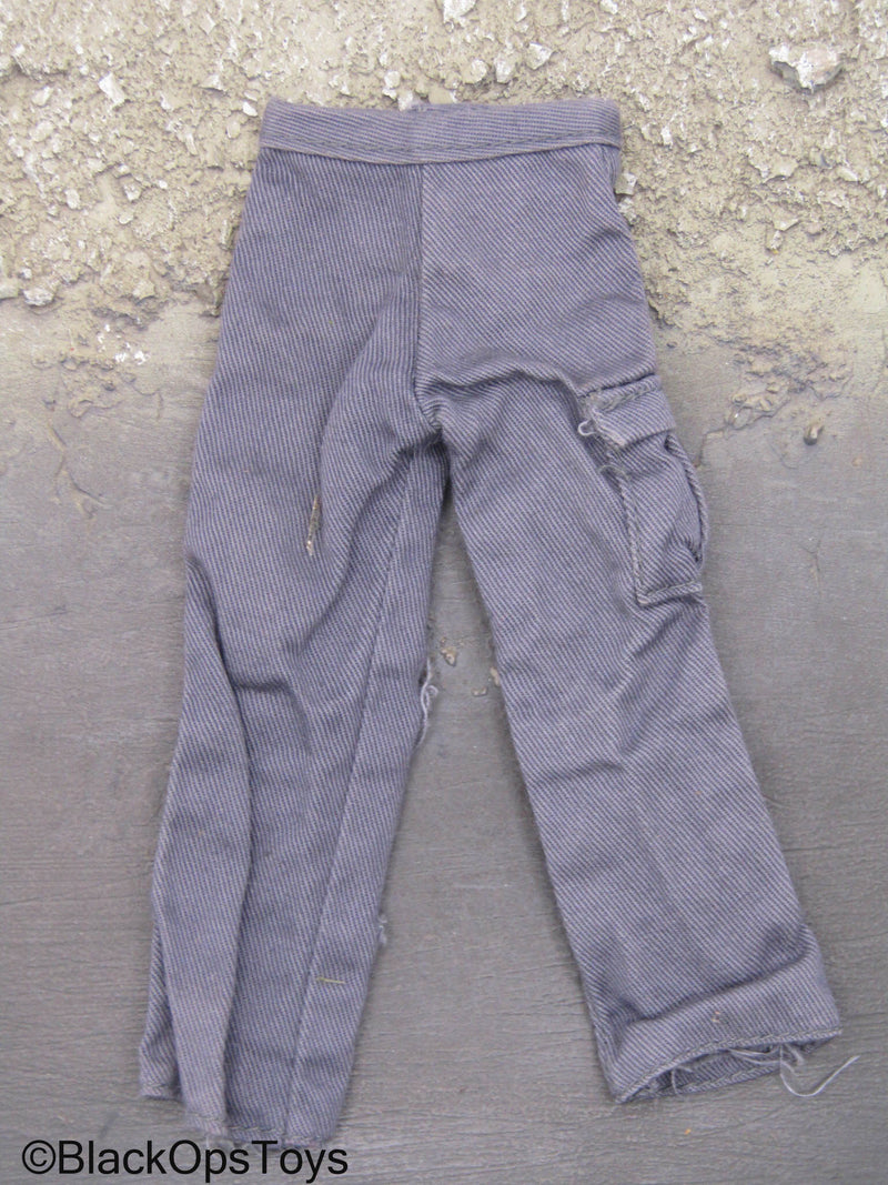 Load image into Gallery viewer, Grey Ripped Denim Jeans
