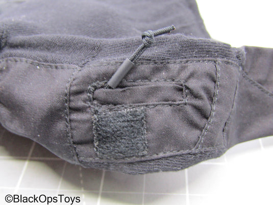 Black Long Sleeve Shirt w/Belt & Grey Pants