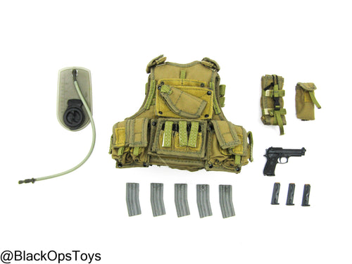 FDE Tan Plate Carrier w/Pouch & Pistol Set
