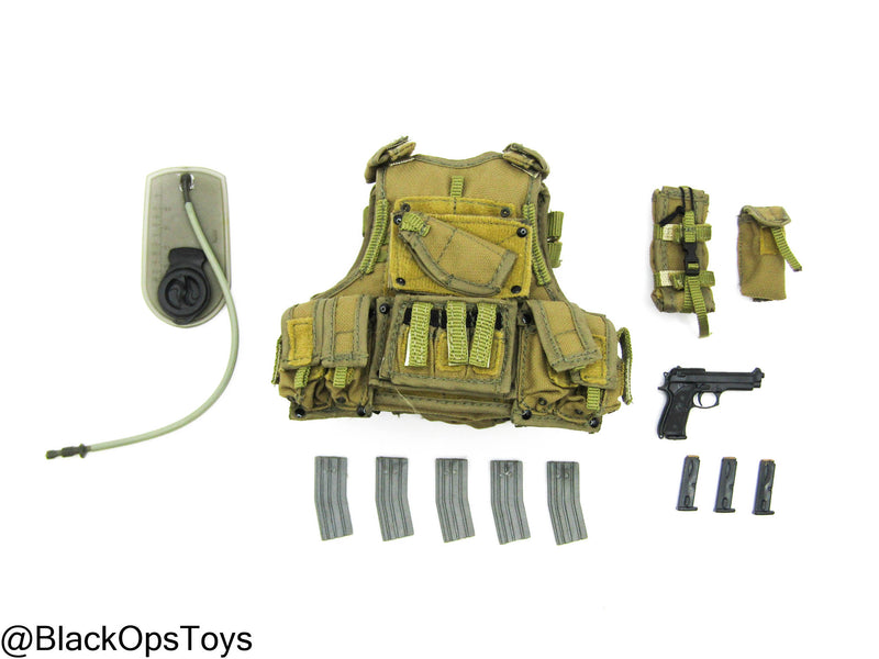 Load image into Gallery viewer, FDE Tan Plate Carrier w/Pouch &amp; Pistol Set
