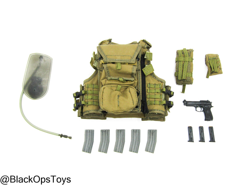 Load image into Gallery viewer, FDE Tan Plate Carrier w/Pouch &amp; Pistol Set
