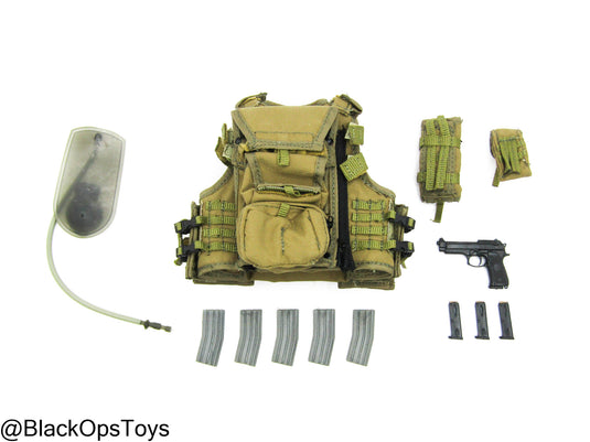FDE Tan Plate Carrier w/Pouch & Pistol Set