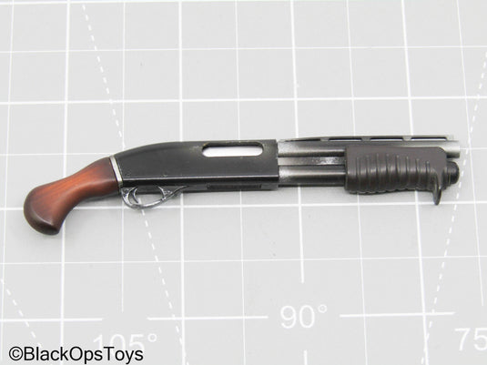 Black Remington M870 Shotgun w/Wood Colored Grip