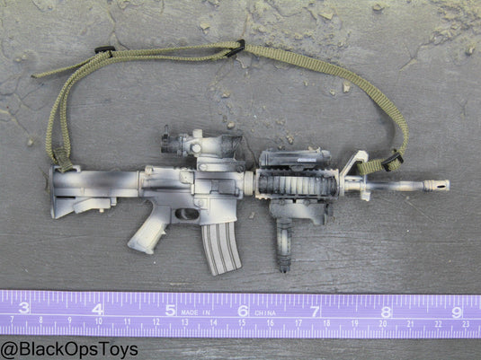 Camo M4 Assault Rifle w/Attachment Set