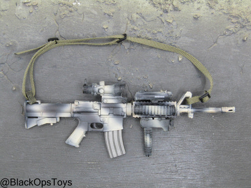 Camo M4 Assault Rifle w/Attachment Set