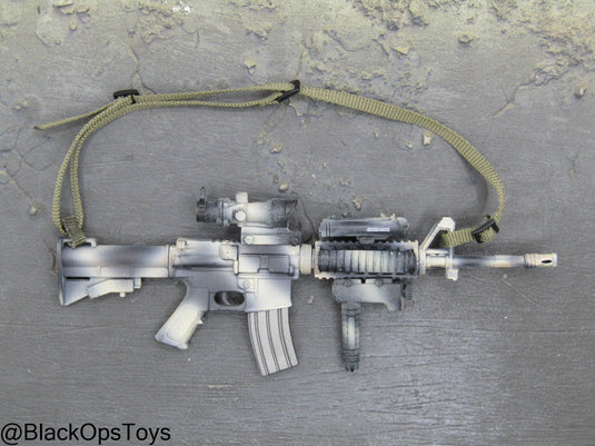 Camo M4 Assault Rifle w/Attachment Set