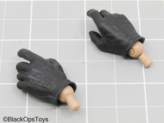 Black Gloved Hands w/Pegs
