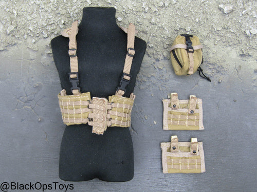 FDE Tan MOLLE Chest Rig w/Pouch Set