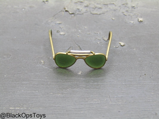 Gold Colored Aviator Glasses