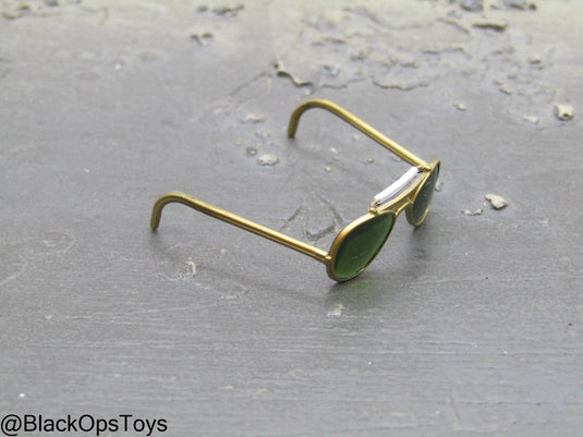 Gold Colored Aviator Glasses