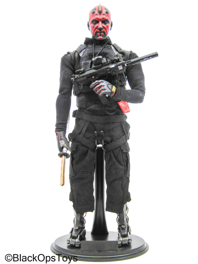 Load image into Gallery viewer, Custom Darth Maul w/Robot Legs, H&amp;K MP7 SMG, Katana &amp; Accessories
