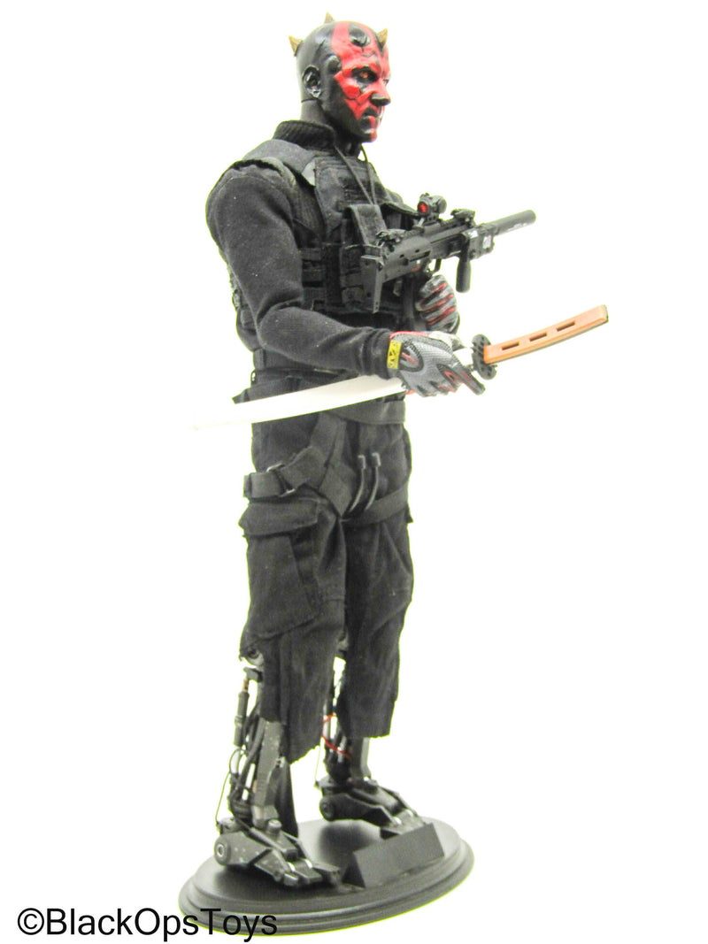 Load image into Gallery viewer, Custom Darth Maul w/Robot Legs, H&amp;K MP7 SMG, Katana &amp; Accessories
