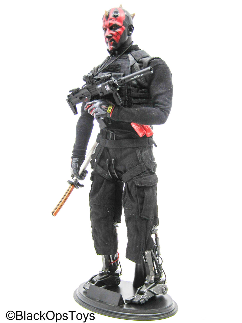 Load image into Gallery viewer, Custom Darth Maul w/Robot Legs, H&amp;K MP7 SMG, Katana &amp; Accessories
