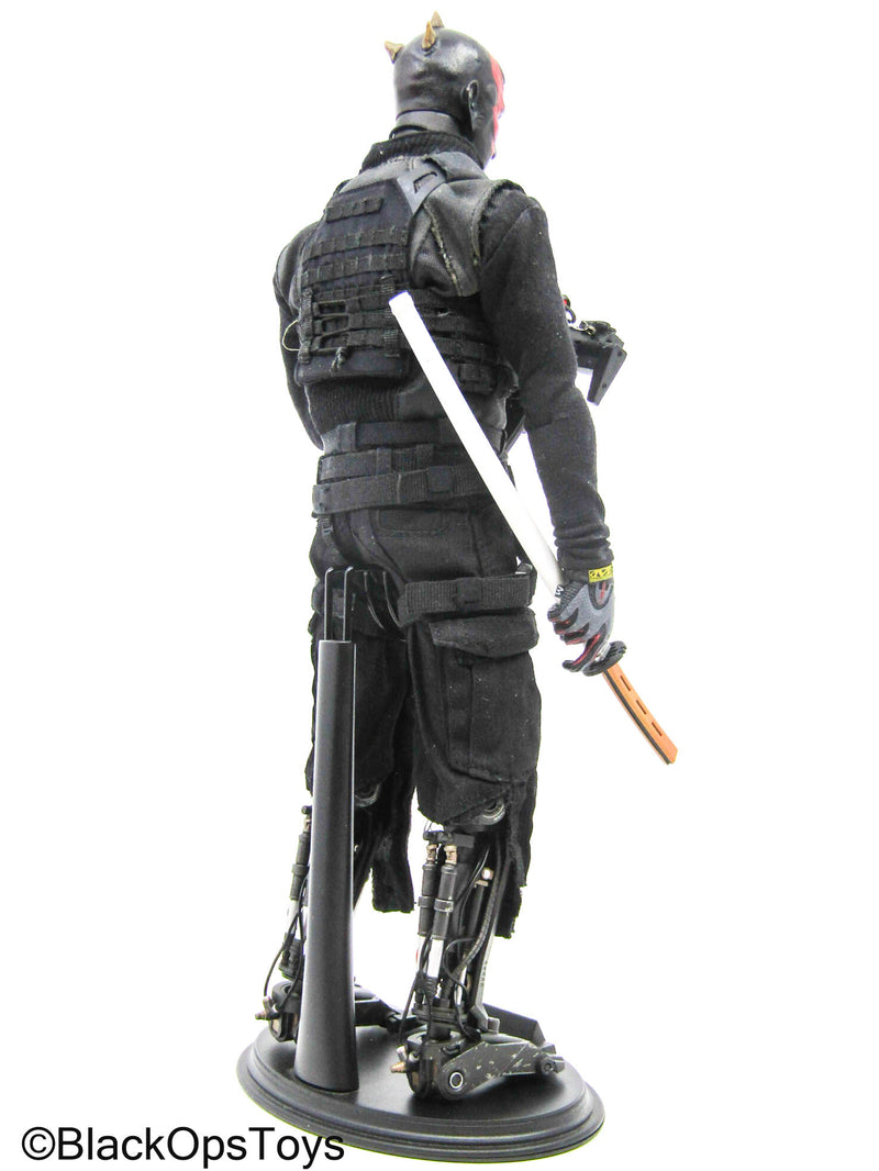Load image into Gallery viewer, Custom Darth Maul w/Robot Legs, H&amp;K MP7 SMG, Katana &amp; Accessories
