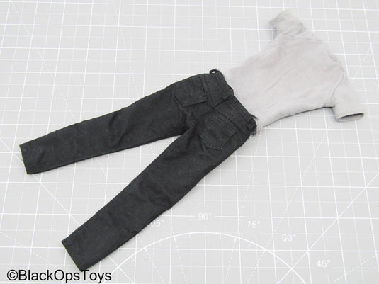 Grey T-Shirt & Black Pants