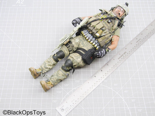 Male Full Dressed ACU Uniform w/MK 16 Rifle & Accessories