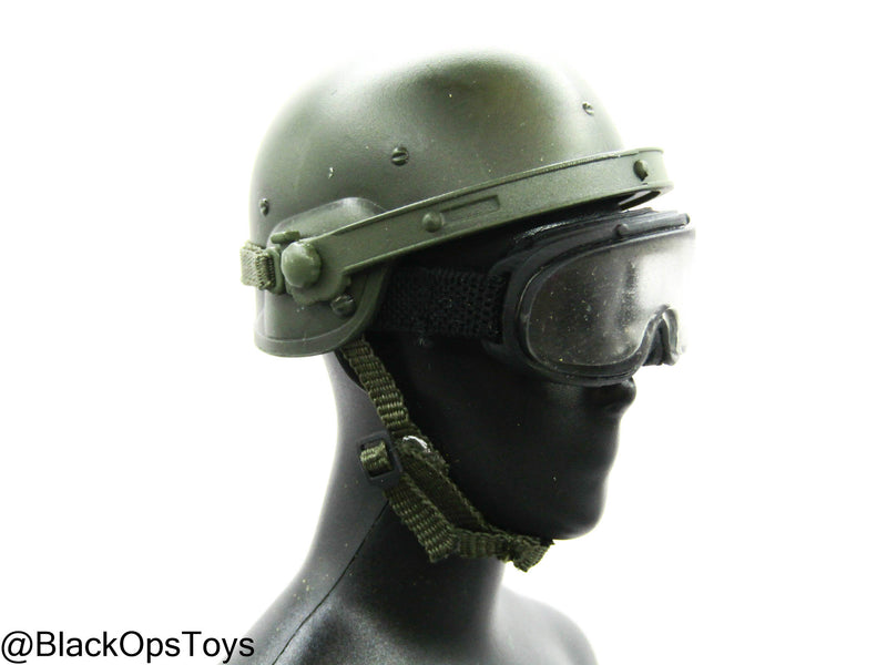 Load image into Gallery viewer, SWAT Team Sheriff Chuck - OD Green Helmet w/Goggles
