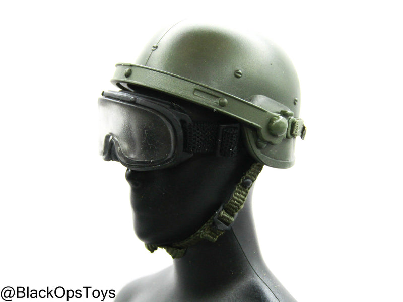 Load image into Gallery viewer, SWAT Team Sheriff Chuck - OD Green Helmet w/Goggles
